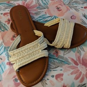 Mia Liri Raffia Slide Sandals